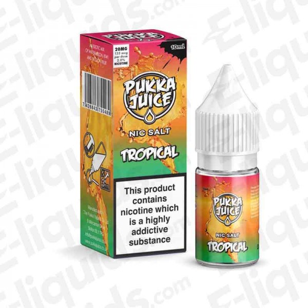 Pukka Juice Nic Salts - Tropical - 10ml - 20mg | Vapour liquid