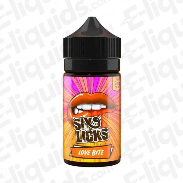 Six Licks - Love Bite - Shortfill | UK e-liquid | Vape store