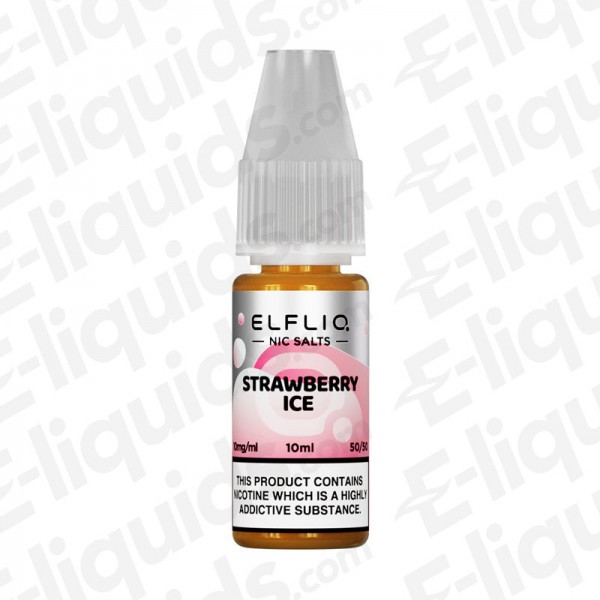 Strawberry Ice Nic Salt E-liquid by ELFLIQ