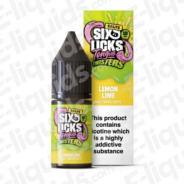 Lemon Lime Nic Salt E-liquid by Six Licks Tongue Twisters