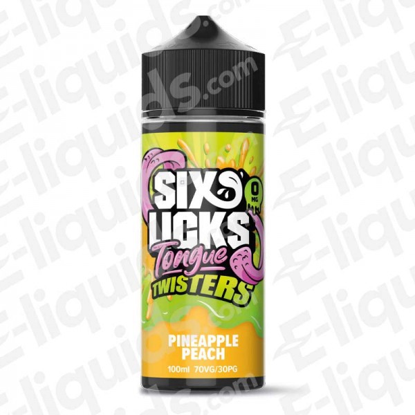 Pineapple Peach Shortfill E-liquid by Six Licks Tongue Twisters