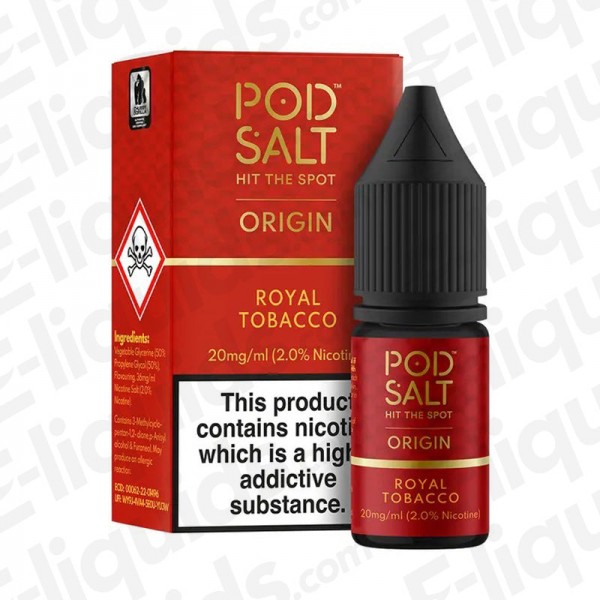 Royal Tobacco Nic Salt E-liquid by Pod Salt Origin