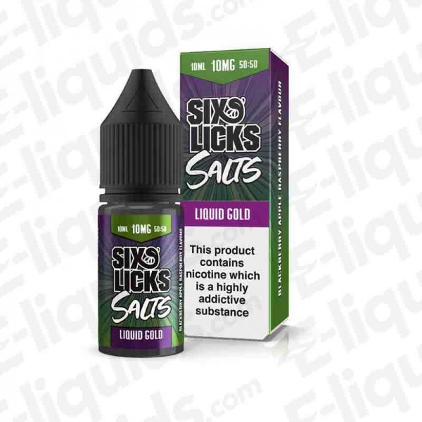 Six Licks Salts - Liquid Gold - 10ml | Eliquid | Buy e-liquid