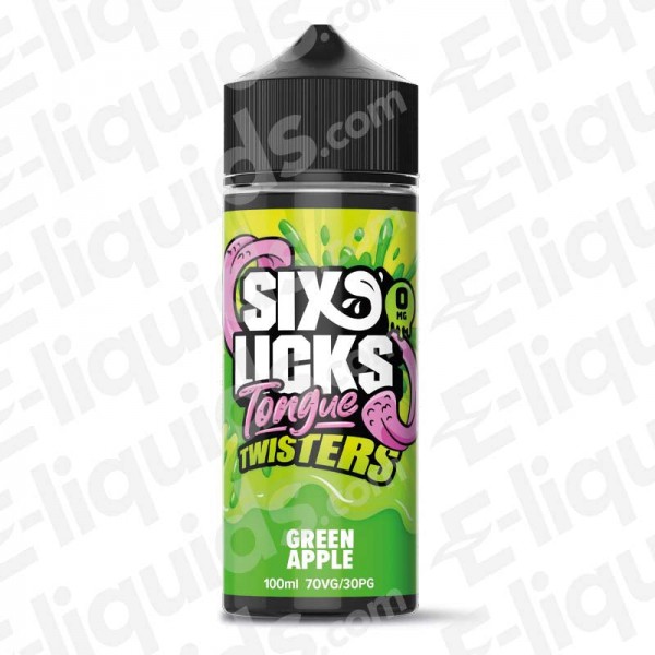 Green Apple Shortfill E-liquid by Six Licks Tongue Twisters