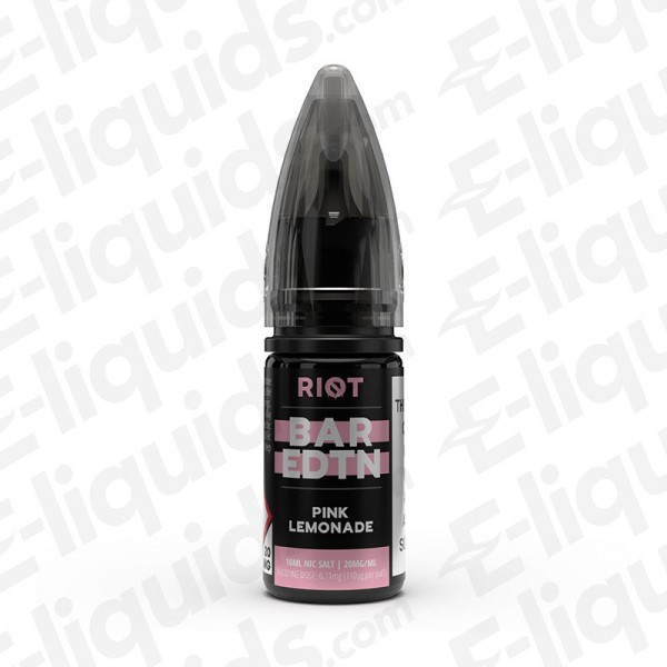 Pink Lemonade Bar Edition Nic Salt E-liquid by Riot Squad