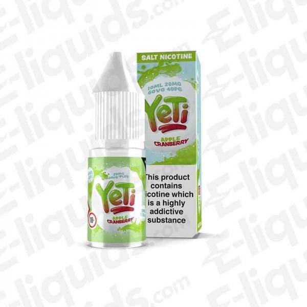 Apple Cranberry Nic Salt E-liquid by Yeti