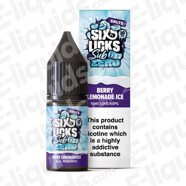 Berry Lemonade Ice Nic Salt E-liquid by Six Licks Sub Zero