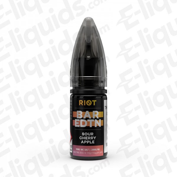 Sour Cherry Apple Bar Edition Nic Salt E-liquid by Riot Squad