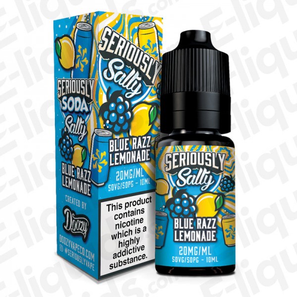 Blue Razz Lemonade Seriously Soda Nic Salt by Doozy Vape Co