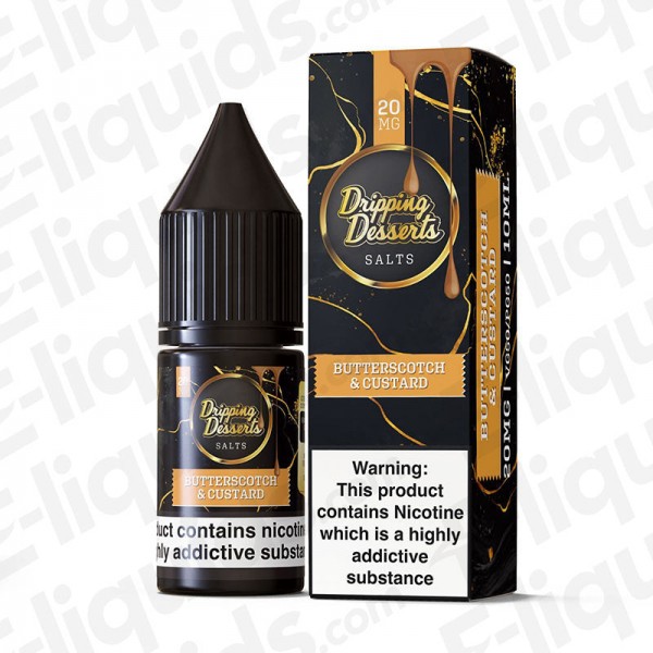 Butterscotch & Custard Nic Salt E-liquid by Dripping Desserts