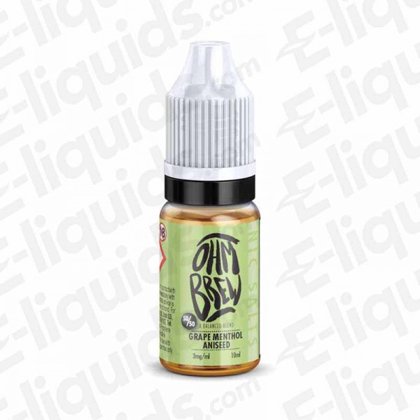 Ohm Brew Nic Salt - Grape Menthol Aniseed - 10ml 50:50 | E-liquids