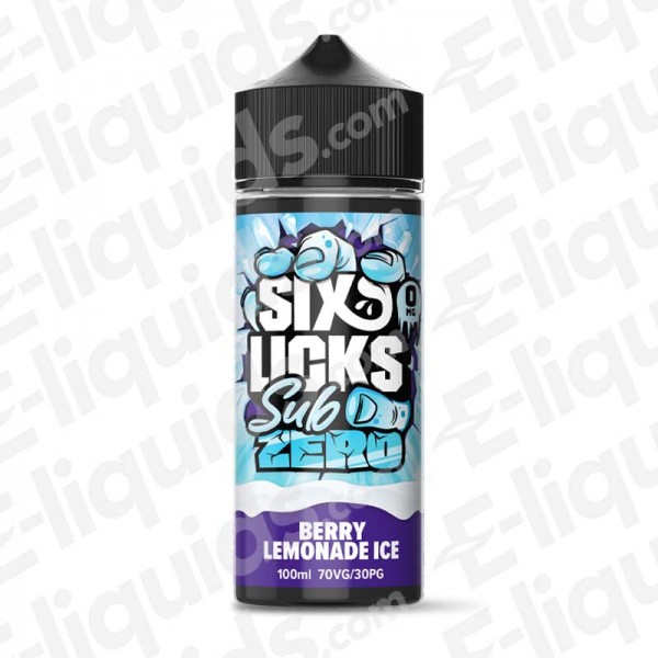 Berry Lemonade Ice Shortfill E-liquid by Six Licks Sub Zero