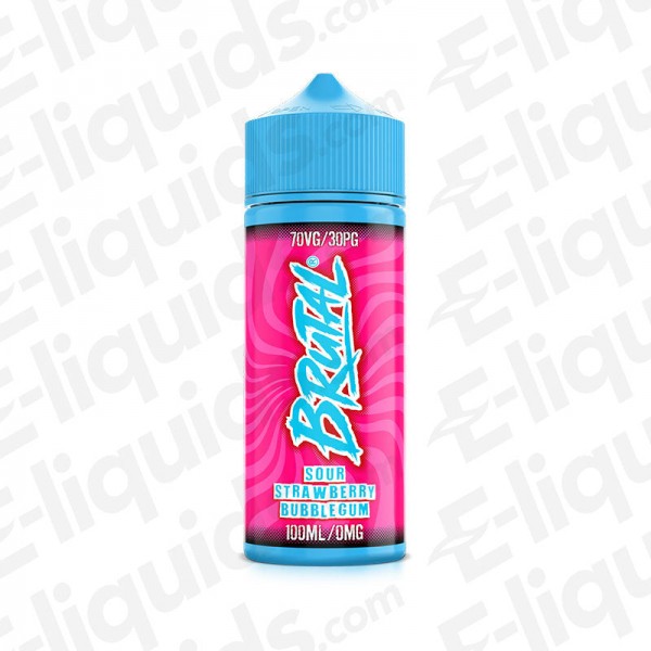 Sour Strawberry Bubblegum Shortfill E-liquid by Brutal