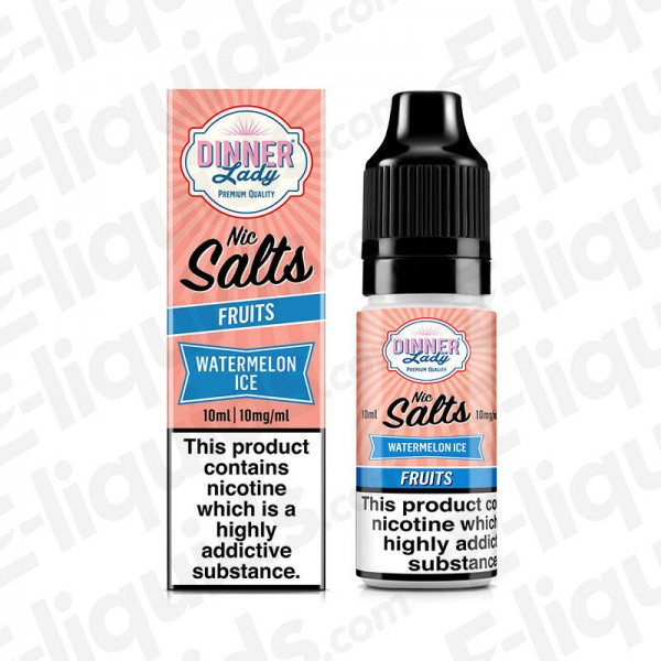 Watermelon Ice Nic Salt E-liquid by Dinner Lady Fruits