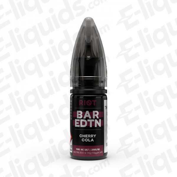 Cherry Cola Bar Edition Nic Salt E-liquid by Riot Squad