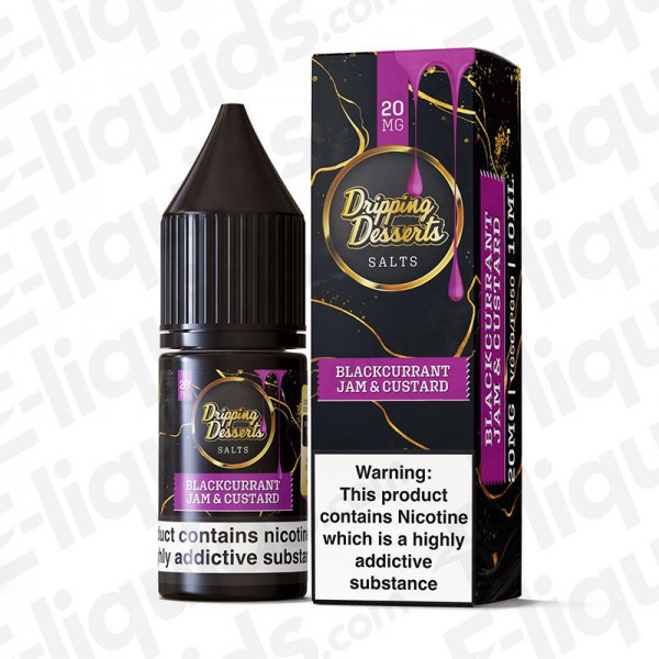 Blackcurrant Jam & Custard Nic Salt E-liquid by Dripping Desserts