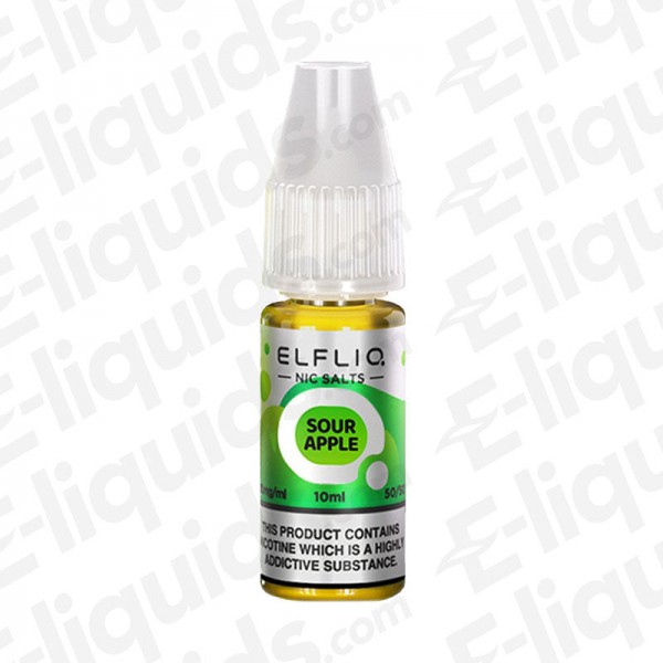 Sour Apple Nic Salt E-liquid by ELFLIQ