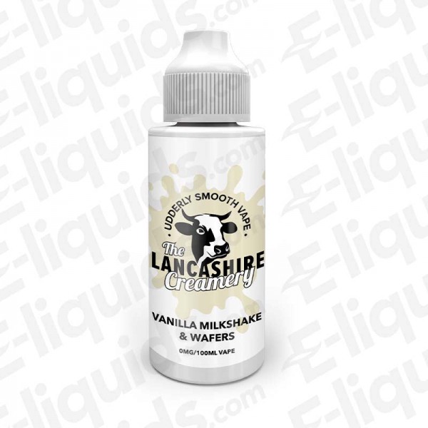 Vanilla Milkshake and Wafers 100ml Shortfill E-liquid by The Lancashir