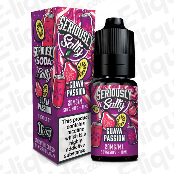 Guava Passion Seriously Soda Nic Salt by Doozy Vape Co