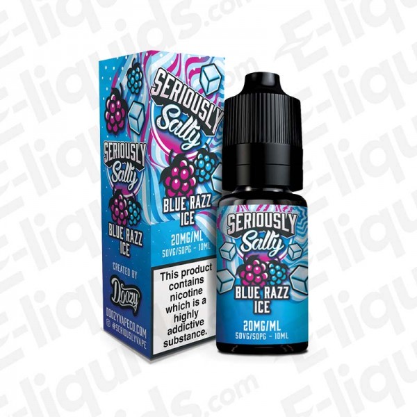 Blue Razz Ice Seriously Salty Nic Salt E-liquid by Doozy Vape Co