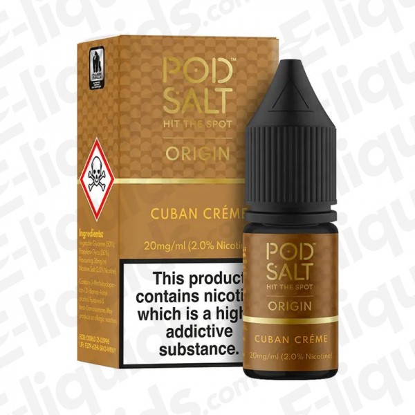 Cuban Creme Nic Salt E-liquid by Pod Salt Origin