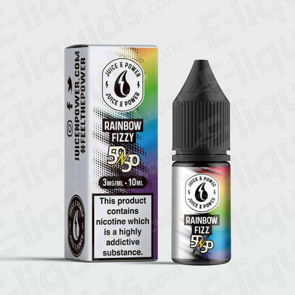 Rainbow Fizz 50/50 E-liquid by Juice N Power