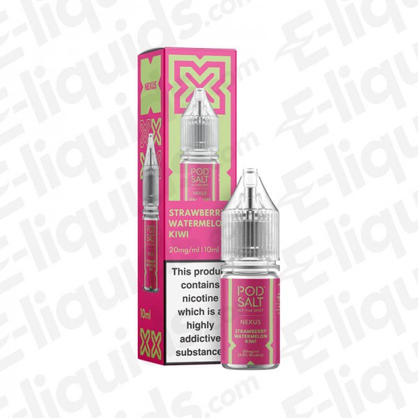 Strawberry Watermelon Kiwi Nic Salt E-liquid by Pod Salt Nexus