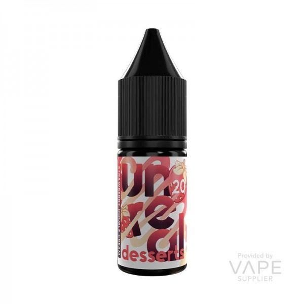 Strawberry Double Cream Nic Salt E-liquid by Unreal Desserts