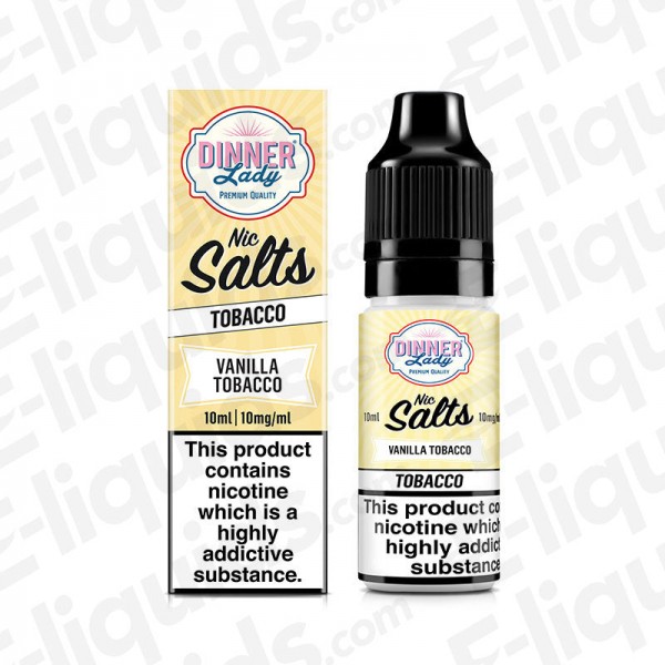 Vanilla Tobacco Nic Salt E-liquid by Dinner Lady Tobacco