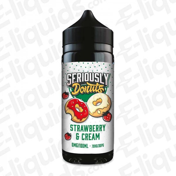 Strawberry and Cream Seriously Donuts Shotfill E-liquid by Doozy Vape