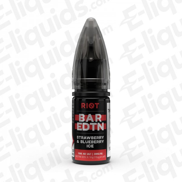 Strawberry Blueberry Ice Bar Edition Nic Salt E-liquid by Riot Squad