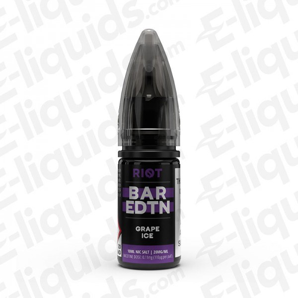 Grape Ice Bar Edition Nic Salt E-liquid by Riot Squad