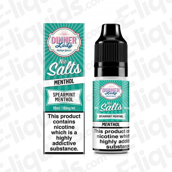 Spearmint Menthol Nic Salt E-liquid by Dinner Lady Menthol