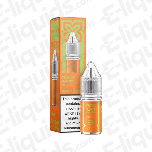 Orange Mango Lime Nic Salt E-liquid by Pod Salt Nexus