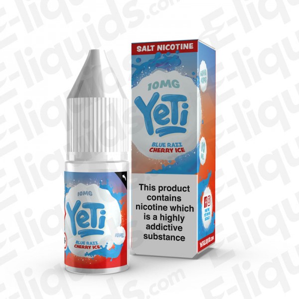 Blue Razz Cherry Ice Nic Salt E-liquid by Yeti