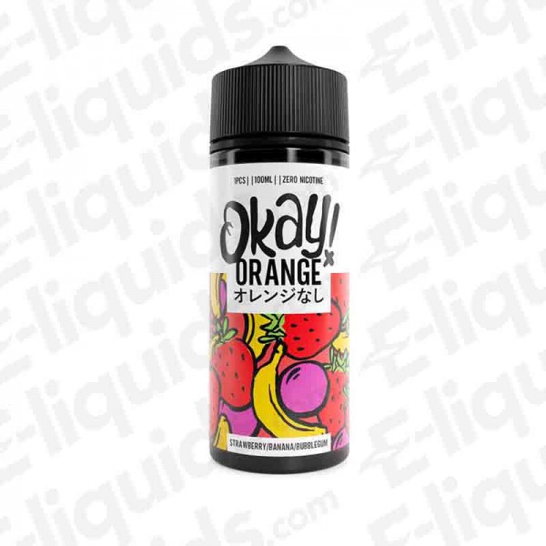 Strawberry Banana Bubblegum Shortfill Eliquid by Okay Orange