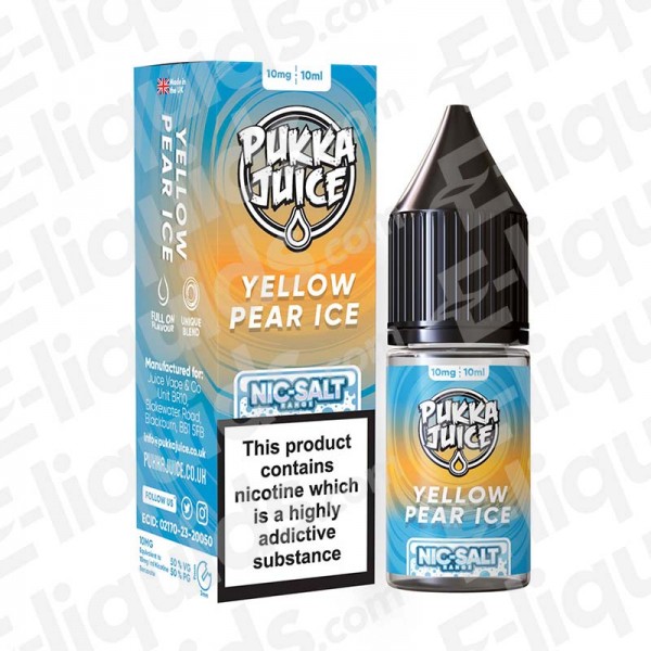 Yellow Pear Ice Nic Salt E-liquid by Pukka Juice