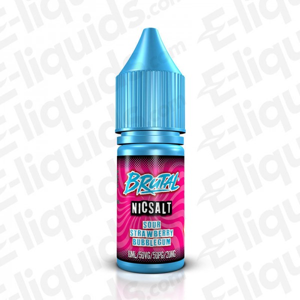 Sour Strawberry Bubblegum Nic Salt E-liquid by Brutal