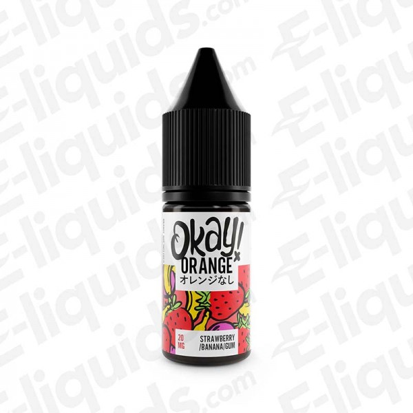 Strawberry Banana Bubblegum Nic Salt E-liquid by Okay Orange