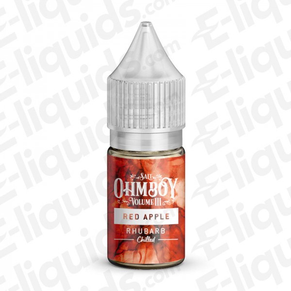 Red Apple Rhubarb Chilled Nic Salt E-liquid by Ohm Boy III