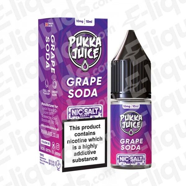 Grape Soda Nic Salt E-liquid by Pukka Juice