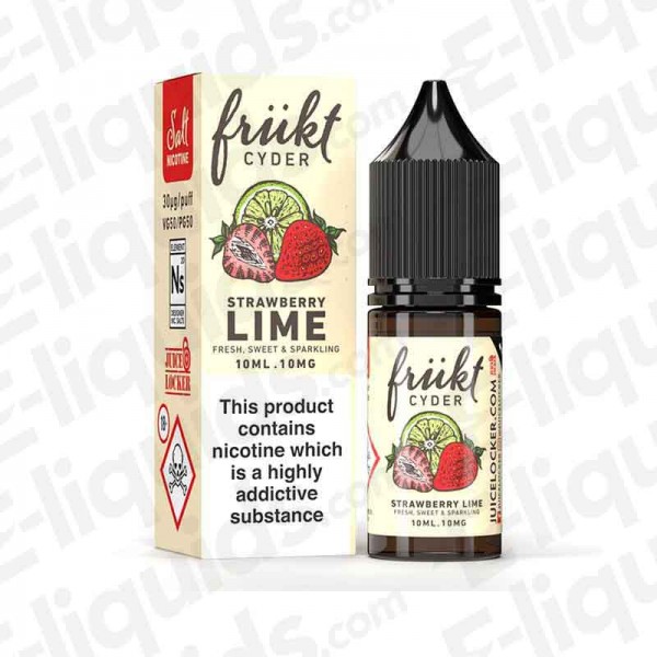 Frukt Cyder Nic Salt - Strawberry Lime - 10ml - 10mg | Vape juice