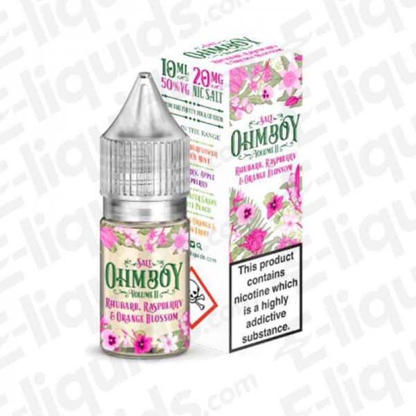 Rhubarb, Raspberry & Orange - Ohm Boy - 10ml - Nic Salt - 20mg