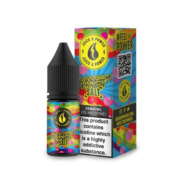 Shock Rainbow Bubblegum Nic Salt E-liquid by Juice N Power