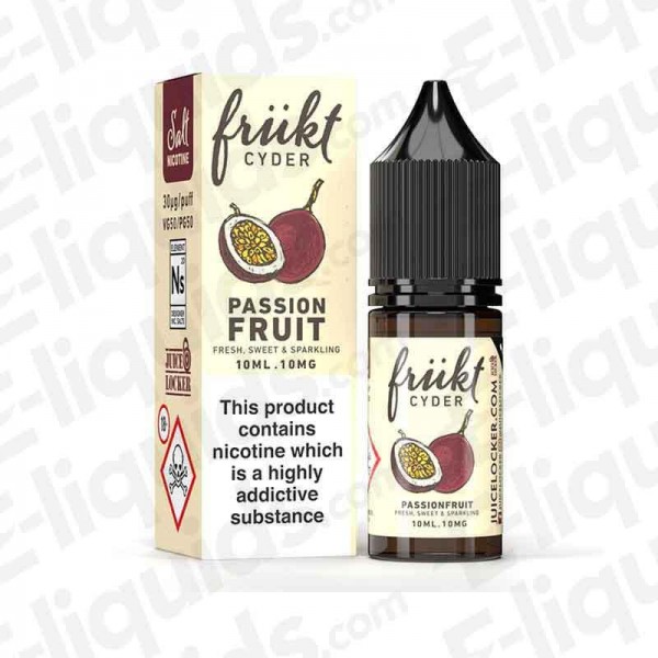 Frukt Cyder Nic Salt - Passionfruit - 10ml - 10mg | UK e-liquid