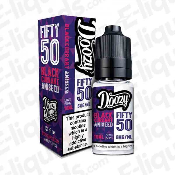 Blackcurrant Aniseed 50/50 E-liquid by Doozy Vape Co