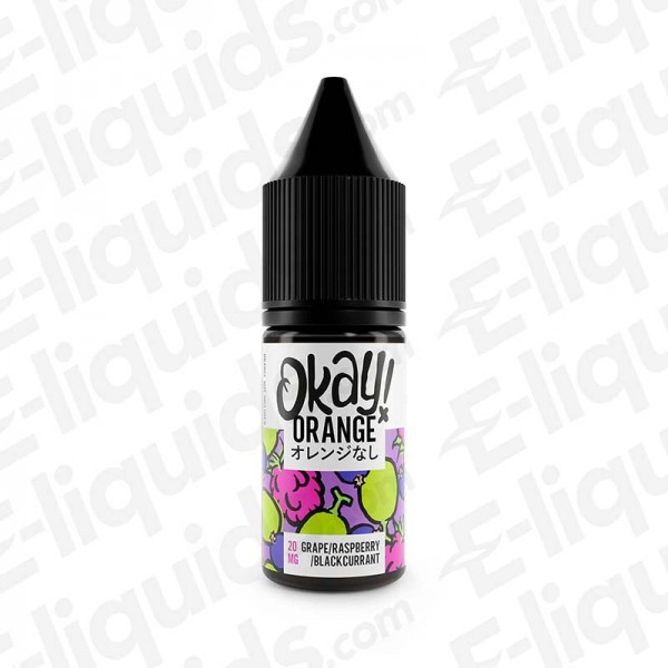 Grape Raspberry Blackcurrant Nic Salt E-liquid by Okay Orange