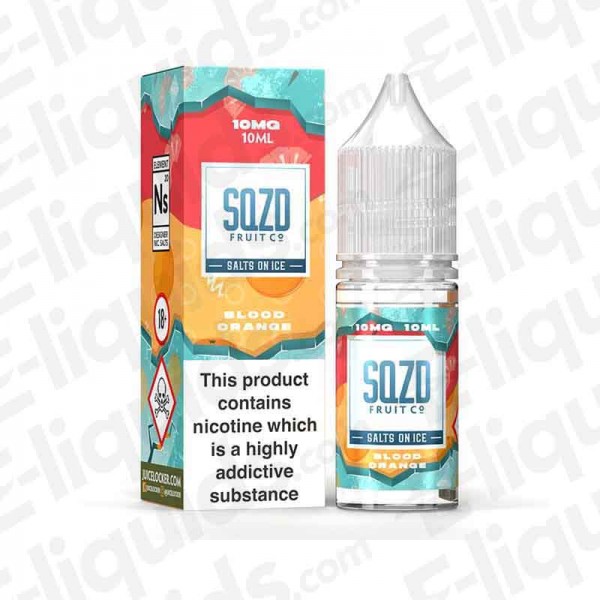 SQZD Nic Salt - Blood Orange On Ice - 10ml - 10mg | Vapour liquid