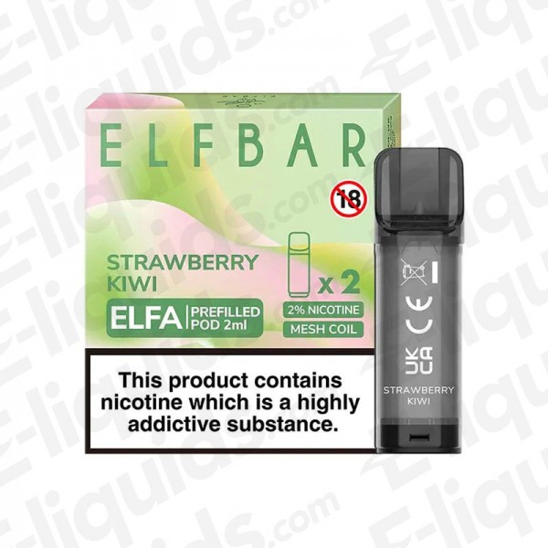 Elf Bar ELFA Pre-Filled Vape Pods - Strawberry Kiwi