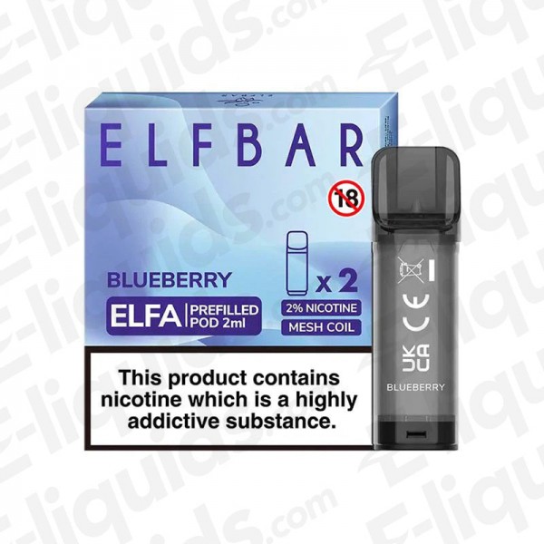 Elf Bar ELFA Pre-Filled Vape Pods - Blueberry